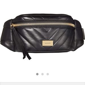 Leather All Saints Justine Bumpack (Black)